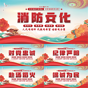 消防文化党建展板系列