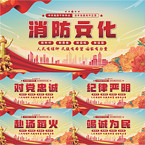 消防文化党建展板系列