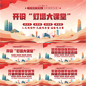 灯塔大课堂党建展板系列