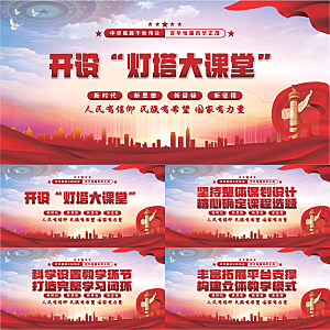 灯塔大课堂党建展板系列