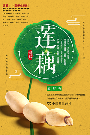 新鲜蔬菜莲藕海报