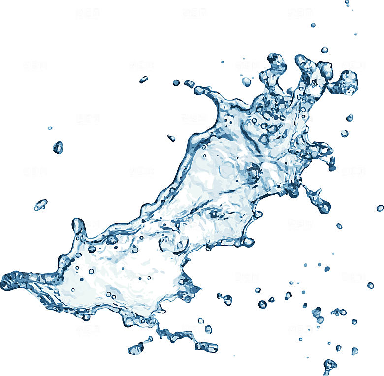 水素材水滴水花水波纹水浪花水花飞溅喷
