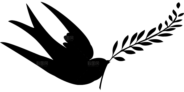卡通手绘小春天燕子水墨燕子小鸟psd