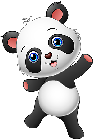 卡通国宝大熊猫水墨国潮熊猫动物PNG