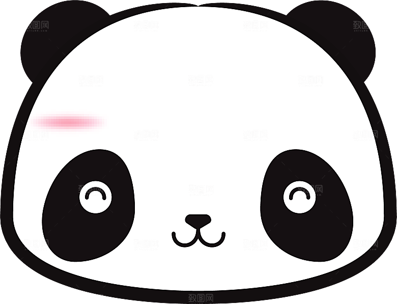 卡通国宝大熊猫水墨国潮熊猫动物PNG素材