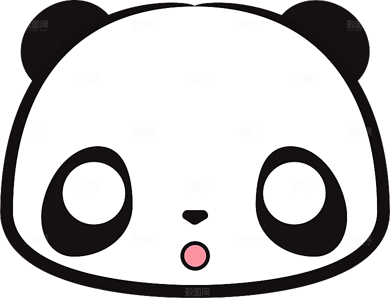 卡通国宝大熊猫水墨国潮熊猫动物PNG素材
