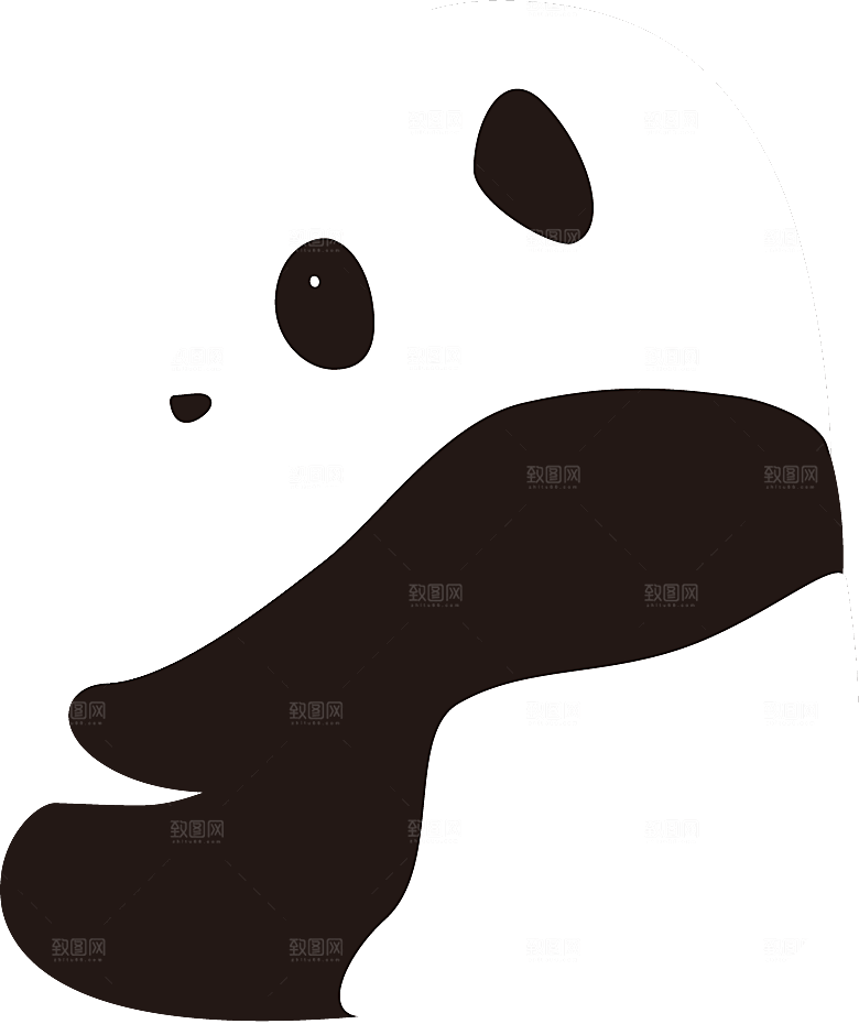 卡通国宝大熊猫水墨国潮熊猫动物PNG