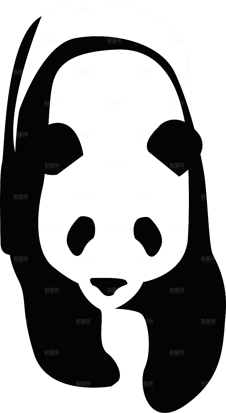 卡通国宝大熊猫水墨国潮熊猫动物PNG