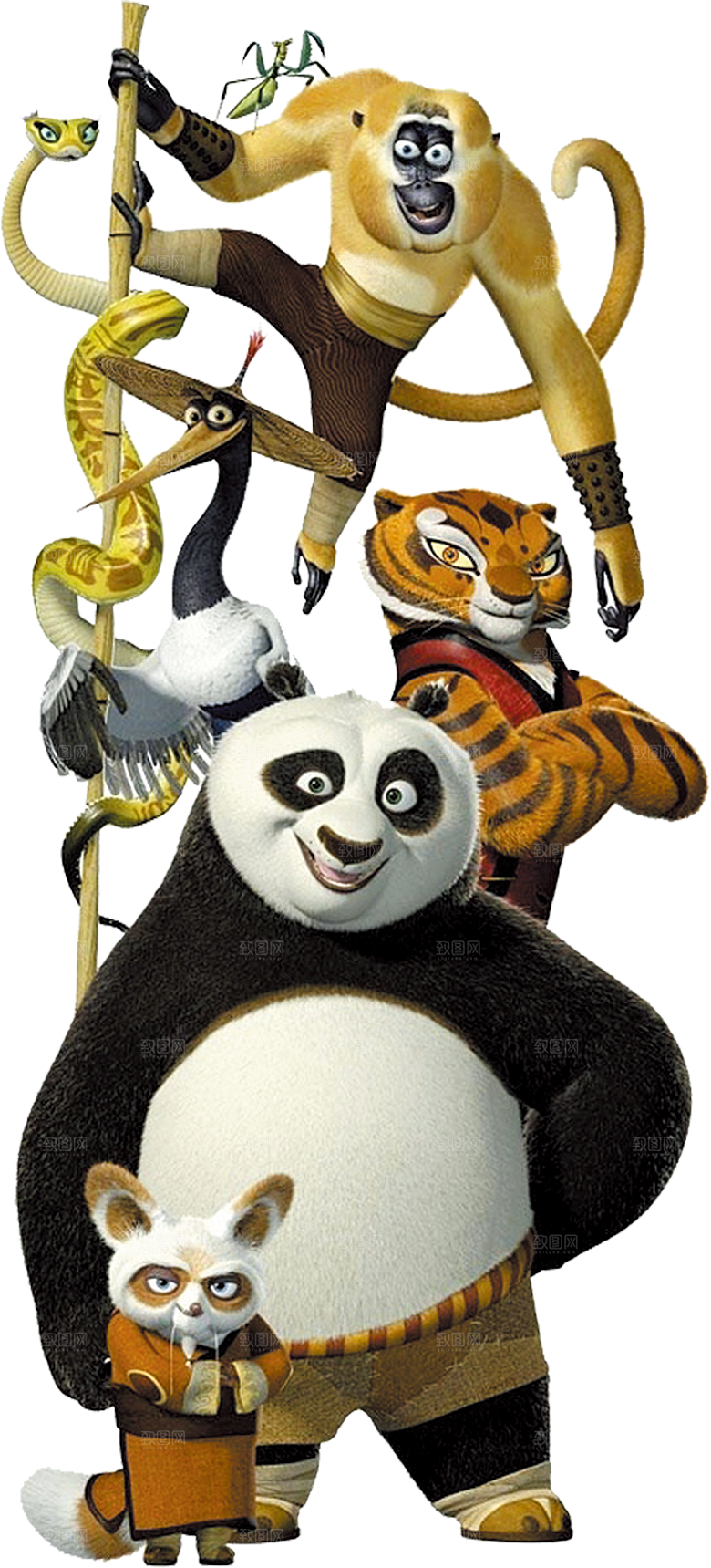 卡通国宝大熊猫水墨国潮熊猫动物PNG