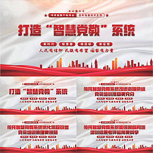 智慧党教党建展板系列