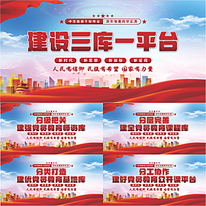 三库一平台党建展板系列