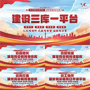 三库一平台党建展板