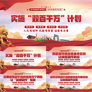 双百千计划党建展板系列