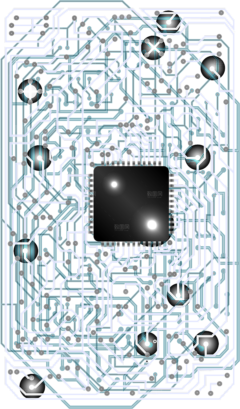 科技电路板线路图科技线条数字芯片图案