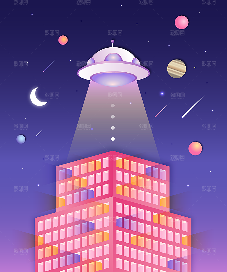 简约游戏场景剪影背景海报