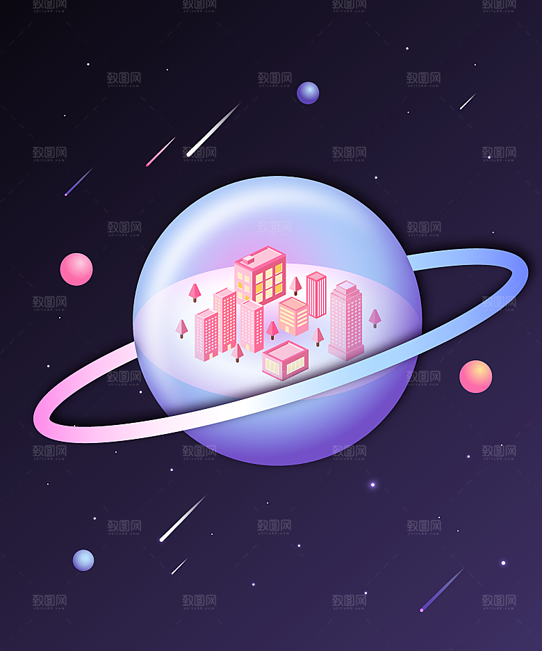 简约游戏场景剪影背景海报