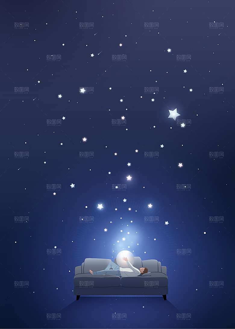 简约游戏场景剪影背景海报