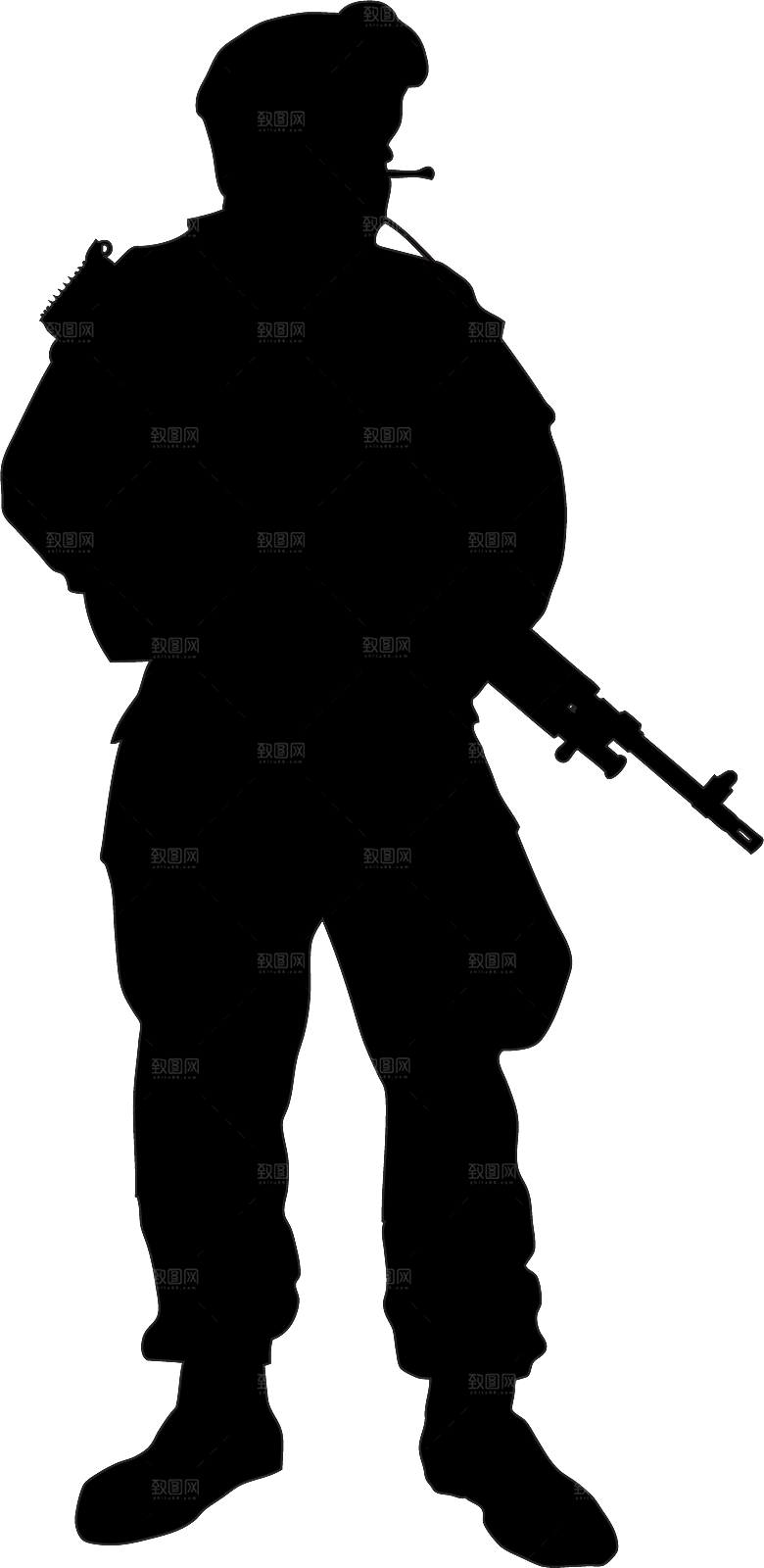卡通红军士兵战士部队军人 革命人物