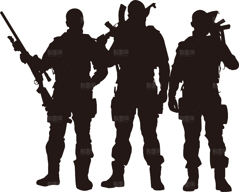 卡通红军士兵战士部队军人 革命人物