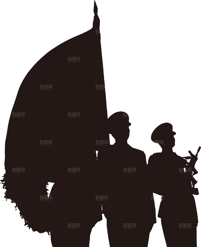 卡通红军士兵战士部队军人 革命人物