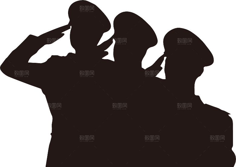 卡通红军士兵战士部队军人 革命人物
