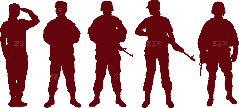 卡通红军士兵战士部队军人 革命人物素材