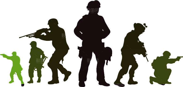 卡通红军士兵战士部队军人 革命人物素材