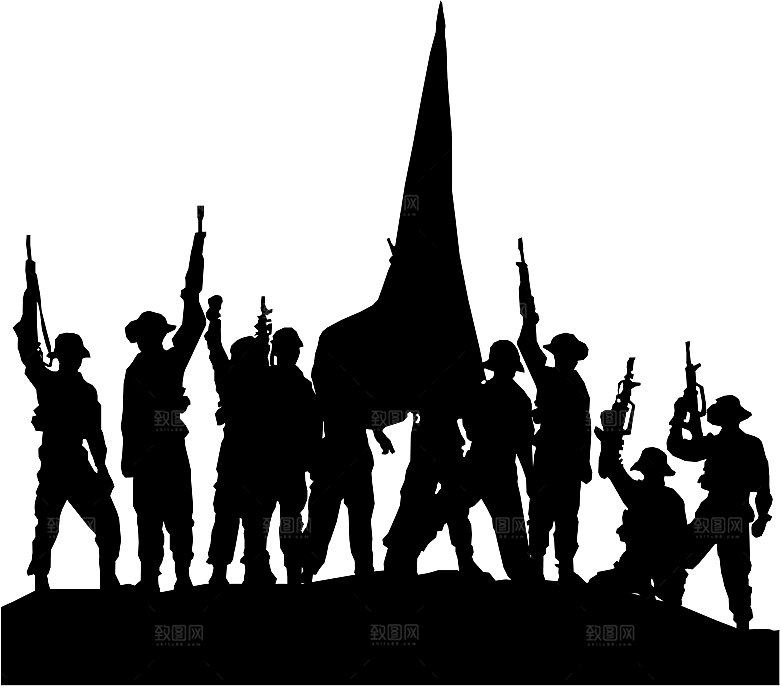 卡通红军士兵战士部队军人 革命人物素材
