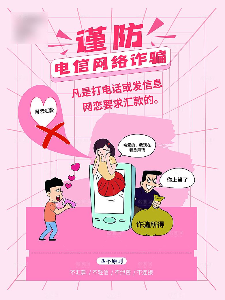 网络安全防电诈海报
