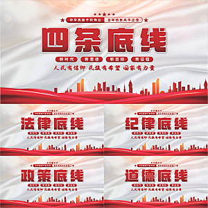 四条底线党建展板系列