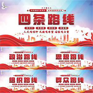 四条路线党建展板系列