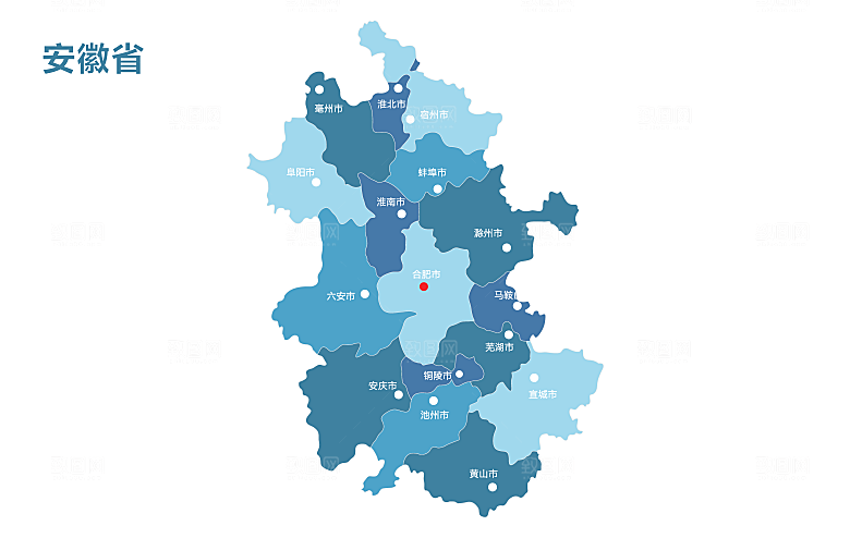 中国各省矢量高清形状图形地图
