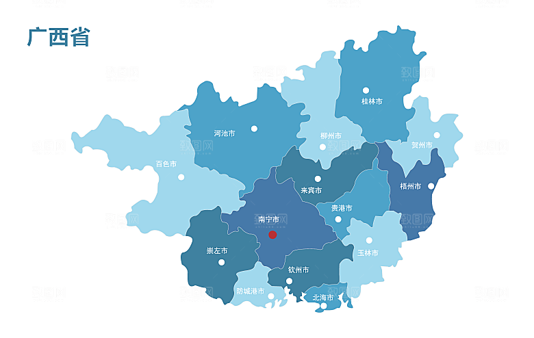 中国各省矢量高清形状图形地图