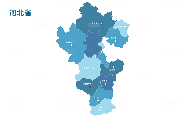 中国各省矢量高清形状图形地图