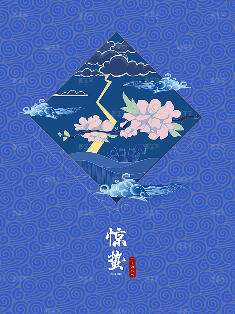 二十四节气宣传海报惊蛰春天海报
