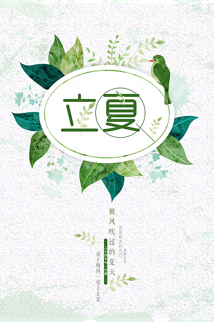 传统节气立夏海报
