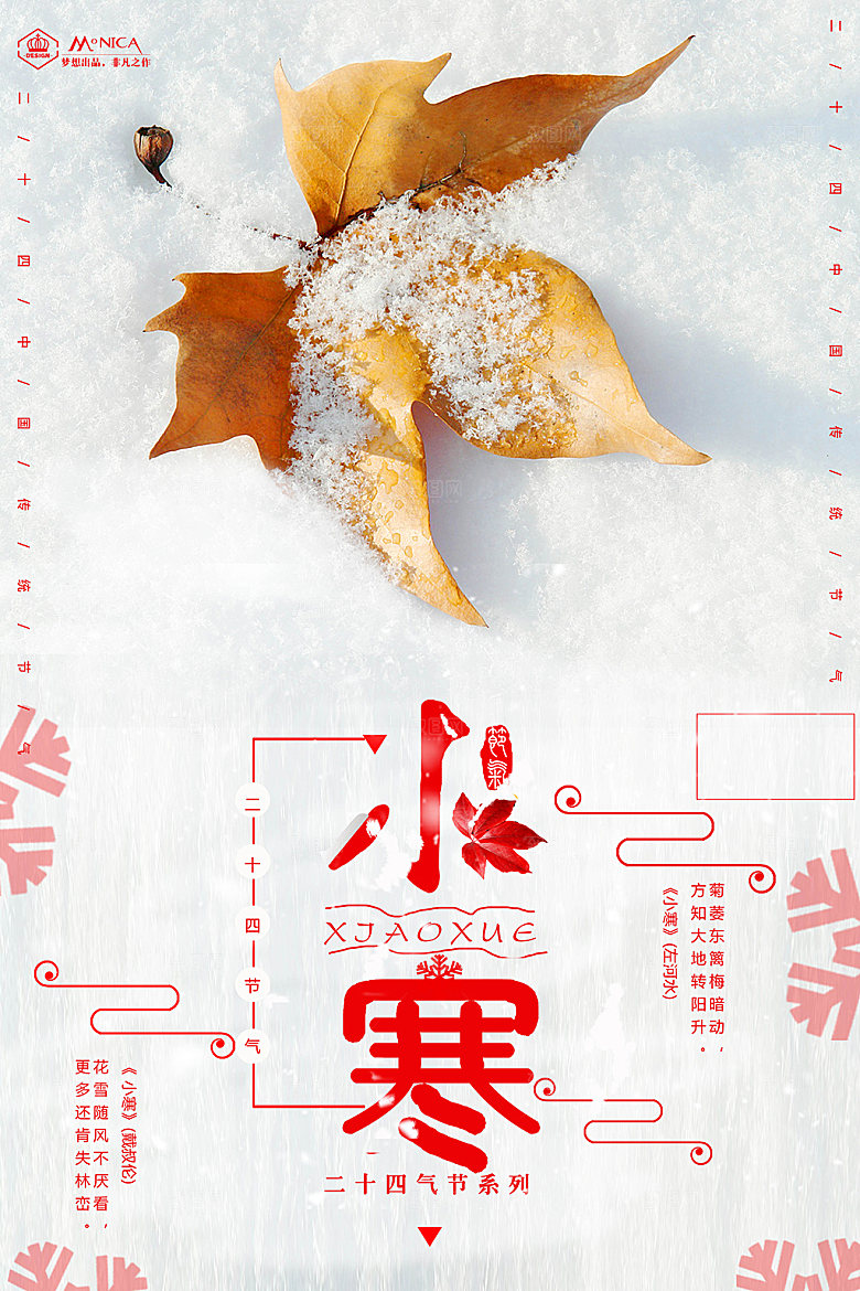 二十四节气宣传小寒海报