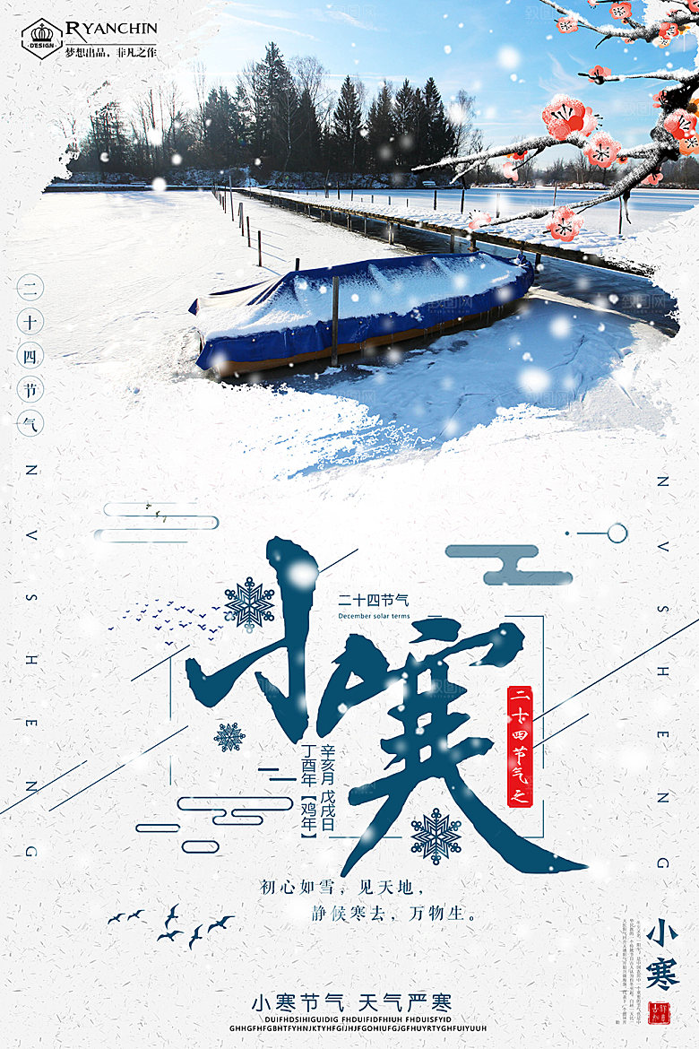 二十四节气宣传小寒海报
