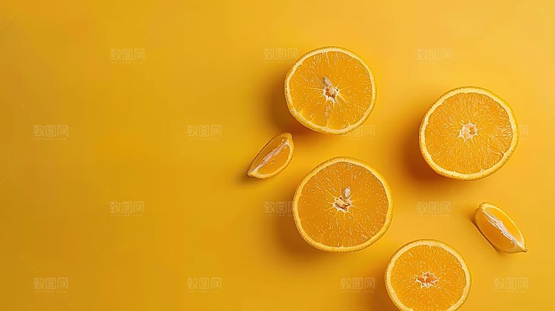 橙子橘子可口柑子果肉清新水果鲜甜果汁
