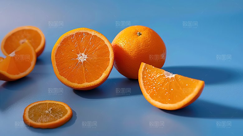 橙子柑橘健康营养水果果肉绿色鲜甜橘子