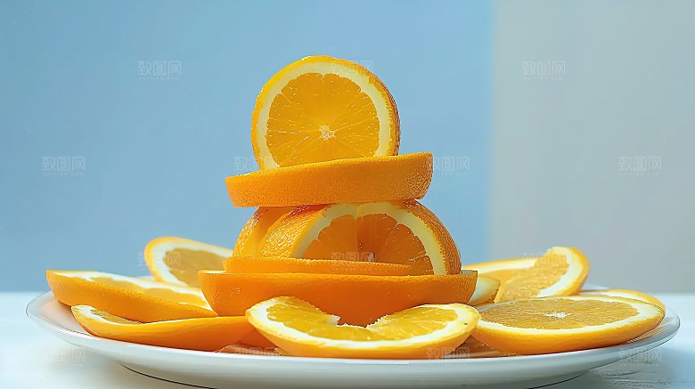 橙子柑子清新果肉橘子果汁可口鲜甜水果