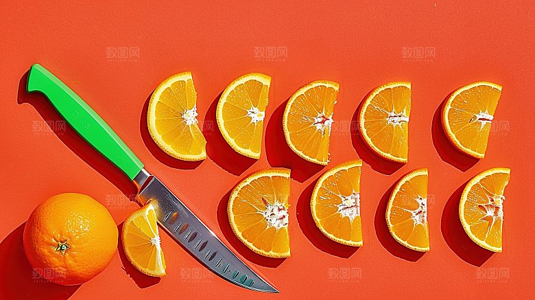 橙子柑子清新果肉橘子果汁可口鲜甜水果