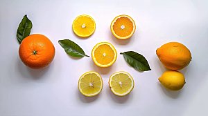 橙子果肉绿色美味高清水果新鲜健康