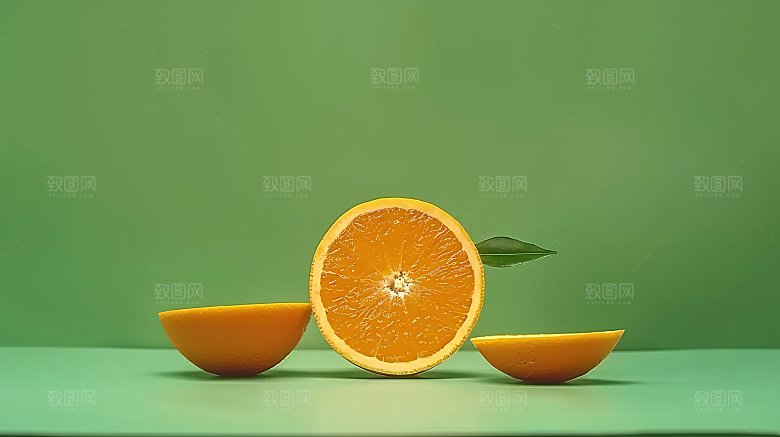 橙子健康橘子水果营养果肉美味绿色柑橘鲜香