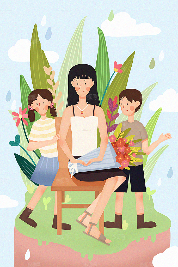 感恩教师节节日宣传海报插画