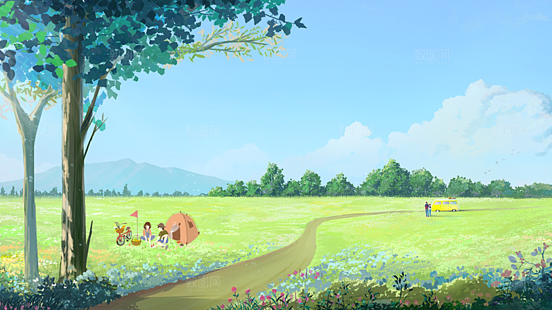 清明节节日海报素材背景