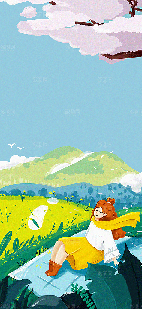 清明节节日海报素材背景