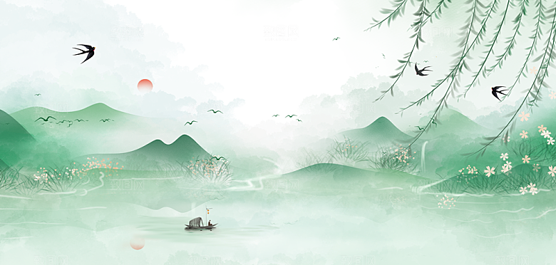 清明节节日海报素材背景