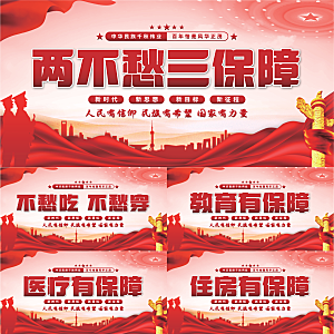 两不愁三保障党建展板