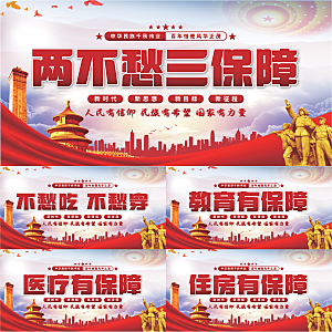 两不愁三保障党建展板
